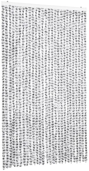 vidaXL Fliegenvorhang Hellgrau und Dunkelgrau 118x220 cm Chenille 4004890 Bild 2