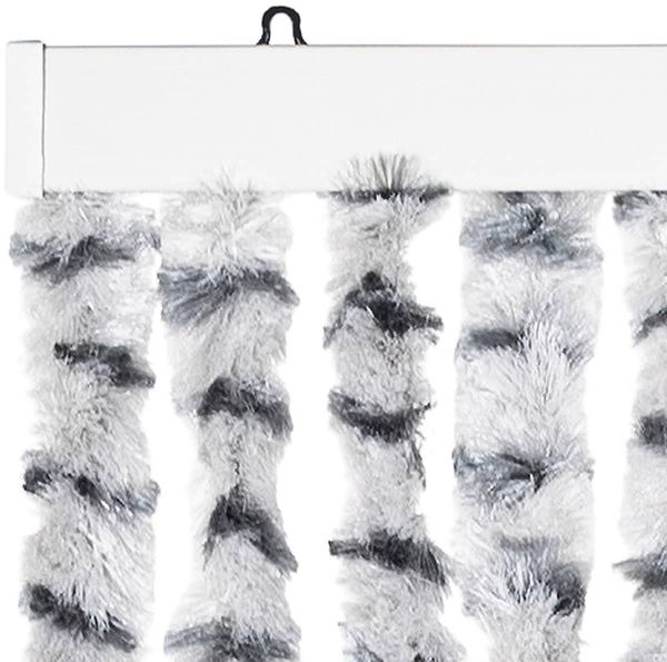 vidaXL Fliegenvorhang Hellgrau und Dunkelgrau 118x220 cm Chenille 4004890 Bild 4
