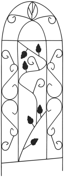 vidaXL Rankgitter 3 Stk. Schwarz 40×100 cm Eisen 47099