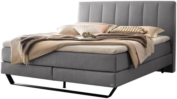 Ambra Boxspringbett schwarz Polyester/Polyamid/Viskose 214cm x 203cm x 115cm