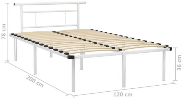 vidaXL Bettgestell Weiß Metall 120x200 cm [324827] Bild 12