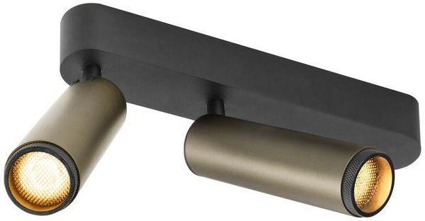SLV GRIP! M, Deckenaufbauleuchte, double, PHASE, 3000 K, 28 W, 42°, bronze / schwarz - Wand- und Deckenleuchten