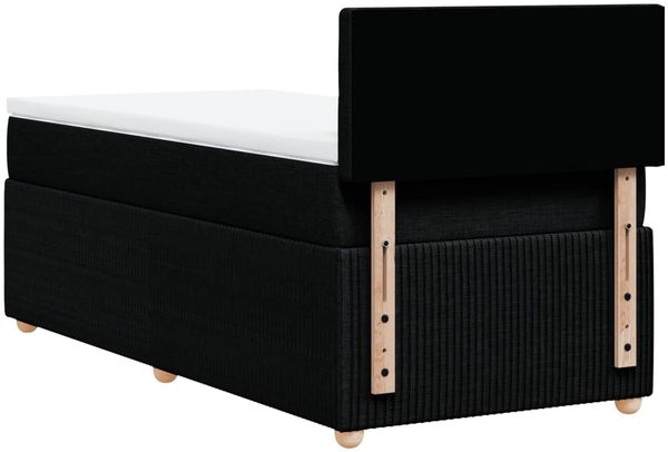 vidaXL Boxspringbett mit Matratze Schwarz 80x200 cm Stoff 3289599 Bild 8