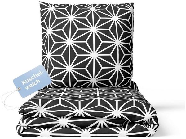 ZIRVEHOME Bettwäsche Bettwäsche, Microfaser, 4 teilig, Bettwäsche 135x200 cm Bügelfrei, Pflegeleicht, Atmungsaktiv