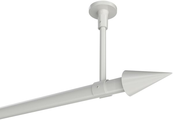 Gardinenstangen-Set Sonette Savio 100 cm, 1-läufig, 20 mm Ø Weiß