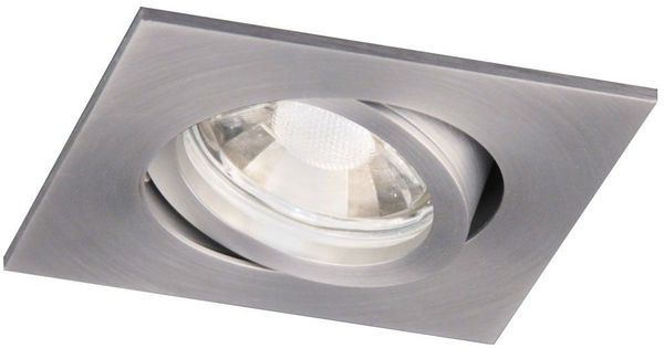 s.luce GU10 Einbaustrahler Prim schwenkbar 230V Alu-Matt Alu-Gebürstet