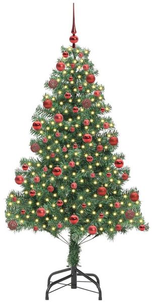vidaXL Weihnachtsbaum mit 300 LEDs mit Ständer Grün 180 cm PVC 3396380 Bild 3