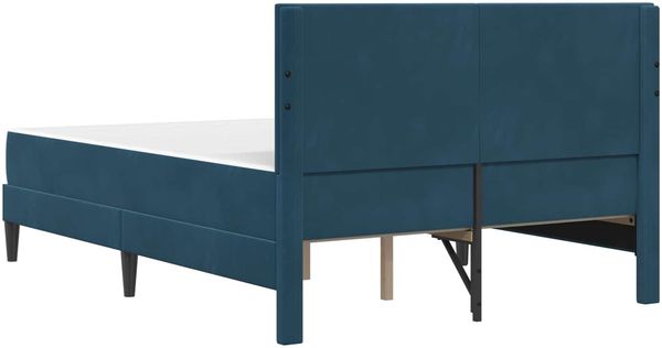 vidaXL Bettgestell mit Matratze mit Kopfteil Blau 160 x 200 cm Samt 3415065 Bild 8