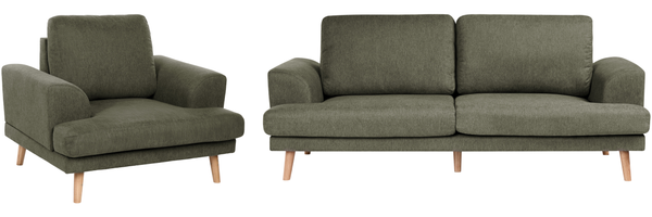 Sofa Set 4-Sitzer KILDAL Stoff Grün