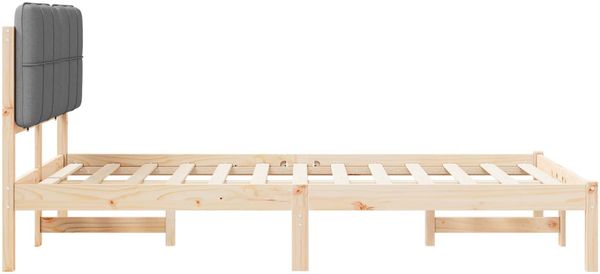 vidaXL Bettgestell mit gepolstertem Kopfteil Hellgrau 120 x 190 cm 877994 Bild 6