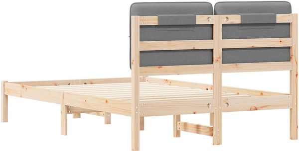 vidaXL Bettgestell mit gepolstertem Kopfteil Hellgrau 120 x 190 cm 877994 Bild 7