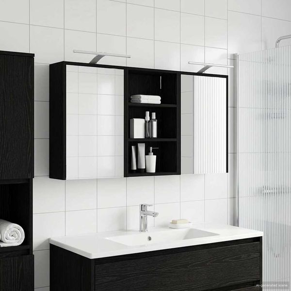 vidaXL Badezimmerschrank-Set 3 pcs 126 x 16 x 62,5 cm Holzwerkstoff 3403833
