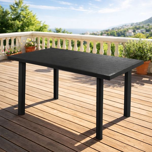 Gartentisch Balkontisch Campingtisch Anthrazit Outdoor 125x75xH72cm