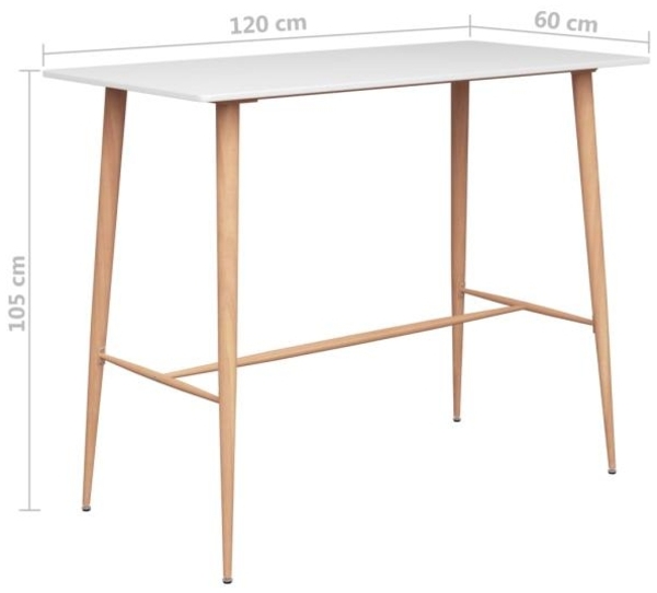 vidaXL 5-tlg. Bar-Set Weiß und Schwarz [3057437] Bild 10