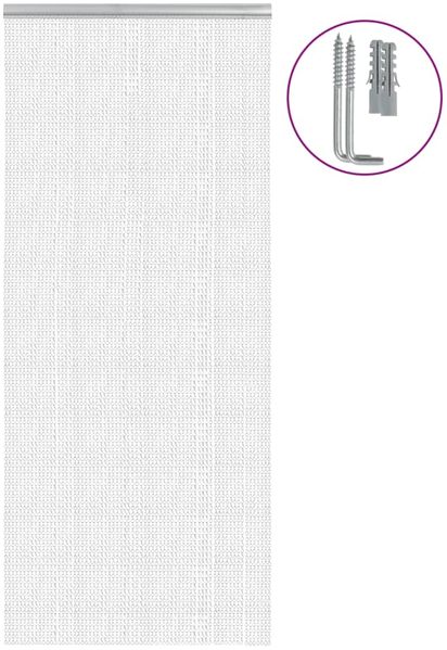vidaXL Türvorhang aus Ketten 90x220 cm Aluminium 4010013