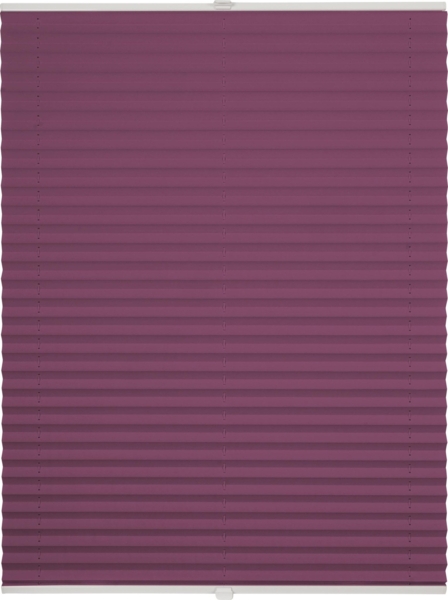 ondeco Plissee ohne Bohren mit Klemmträger, Sonnenschutz für Fenster innen, blickdicht, Faltrollo, Lila, 100x130 cm