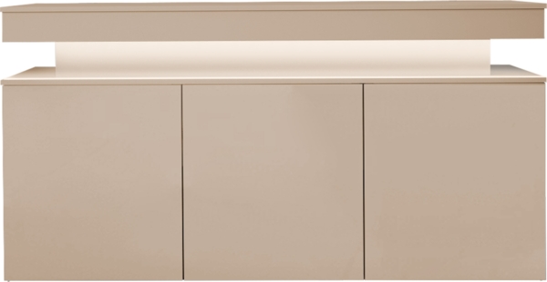 Kommode Glossa Bis 3D 160 (Farbe: Wüstensand, mit weißer LED-Beleuchtung) Bild 1