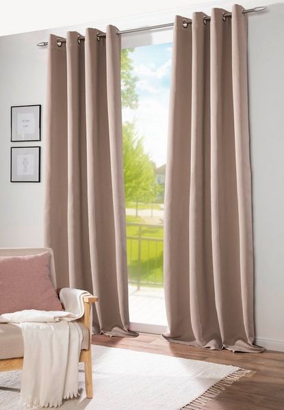 DecoHome24 Gardine Brillant (2 St), Ösen, blickdicht, blickdicht