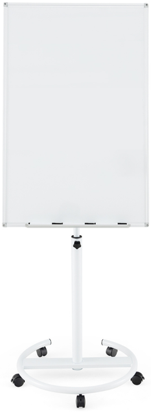 Flipchart Ständer auf Rollen mit Magneten & Markern Höhenverstellbares Whiteboard Weiß