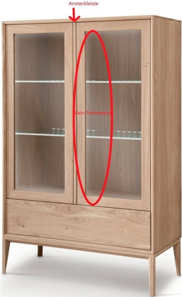 Home affaire Vitrine Koda inklusive Beleuchtung, verstellbare Glasböden Bild 3