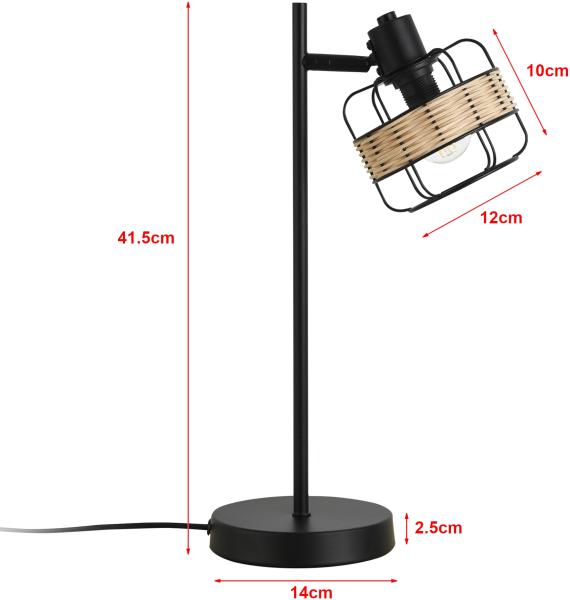 Tischleuchte Shields Schwarz / Beige [lux. pro] Bild 4
