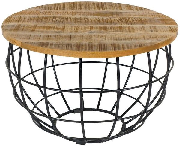 Amagohome Couchtisch Couchtisch Wohnzimmer-Tisch rund ø 55 cm Beistelltisch Metall Gestel