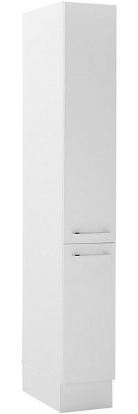 Stella Trading Turin Apothekerschrank für die Küche in Weiß - Geräumiger Küchenschrank mit viel Stauraum - 30 x 211 x 57 cm (B/H/T)