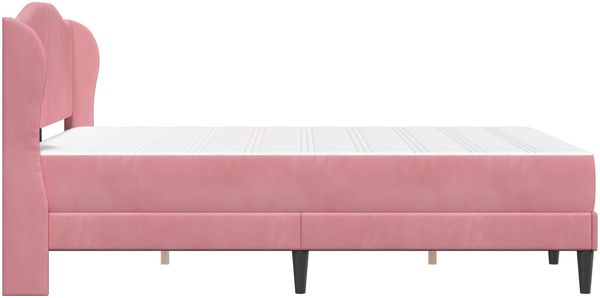 vidaXL Bettrahmen mit Kopfteil Rosa 140 x 190 cm Samt 3415205 Bild 7