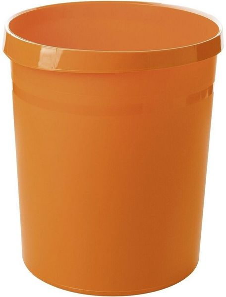 Han 'Grip' Papierkorb Grip, mit umlaufendem Griffrand und 2 Griffmulden, 18 Liter, Orange
