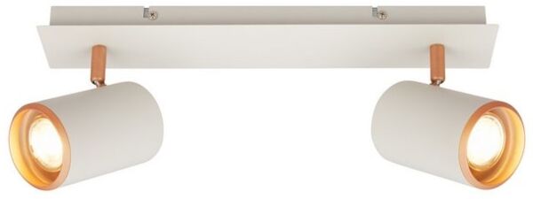 BRILONER - Deckenlampe schwenkbar, GU10 Fassung, max. 9 W, Deckenleuchte, Lampe, Wohnzimmerlampe, Schlafzimmerlampe, Küchenlampe, Deckenstrahler, Deckenbeleuchtung, 40 cm, Hellgrau-Coffee