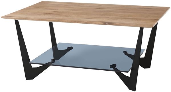 Couchtisch Lola / Leon, Grau, Schwarz, Holzfarben, 90 x 40 x 60 cm Bild 2
