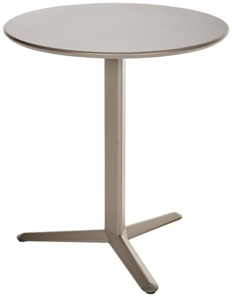 Gartenesstisch Arket aus Aluminium und Metall, modern rund, grau, Ø 70 cm, für 2–4 Personen