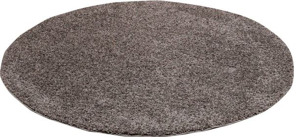 SANAT Teppich Rund - Grau Hochflor, Langflor Modern Teppiche fürs Wohnzimmer, Schlafzimmer, Esszimmer oder Kinderzimmer, Größe: 200x200 cm