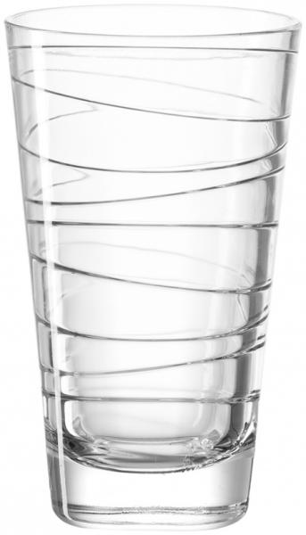 Leonardo 'Vario Struttura' Trinkglas, Kalk-Natron Glas, 280 ml, 1x Trinkglas, Transparent