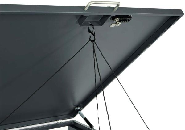 2er Mülltonnenverkleidung HWC-J81, Mülltonnenbox, erweiterbar, Metall 50kg, anthrazit ~ Kirsche-Holzoptik dunkelbraun Bild 6