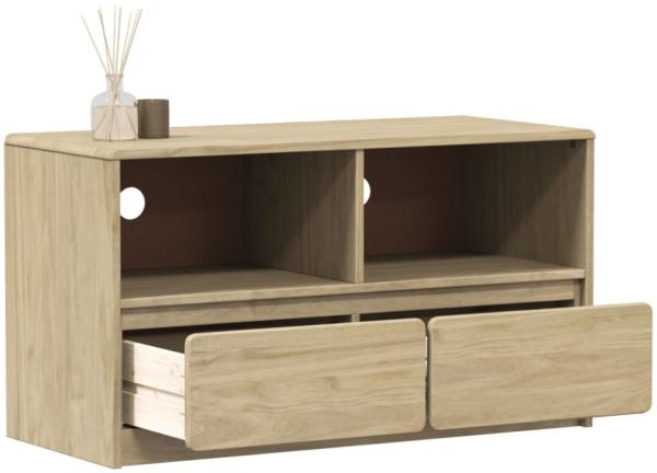 vidaXL TV-Schrank SAUDA Eiche-Optik 99x43x55 cm Massivholz Kiefer 377597
