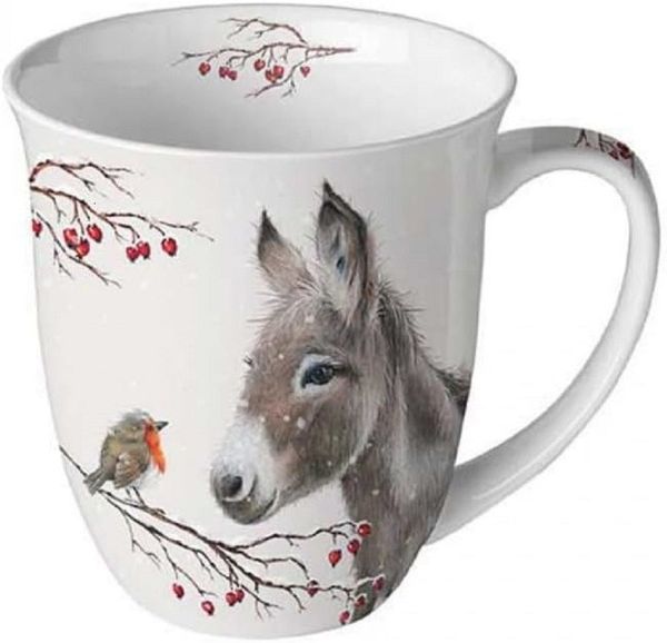 Ambiente Luxury Paper Products Becher Engel, Weihnachten, Weihnachtsbecher, Silvester, Herbst, Winter, 1-tlg, Porzellan Trinkbecher ca 400ml, Blumen - Pflanzen, Igel, Tiere, Weihnachten, Anlässe - Weihnachten, Silvester, Herbst, Blumen - Pflanzen, Moti...