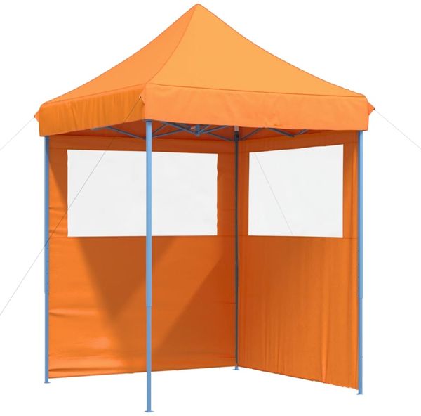 vidaXL Pop-Up Partyzelt, faltbar, Stahl / PE, orange, mit 2 Seitenteilen, 306 x 200 x 200 cm Bild 2