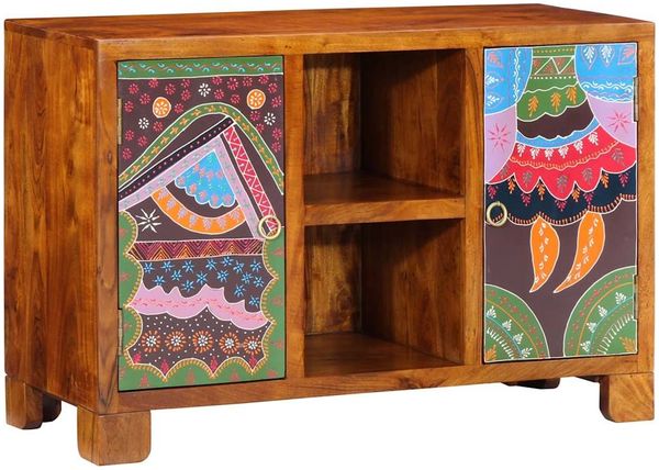 vidaXL Sideboard Mehrfarbig 90x35x60 cm Massivholz Akazie 4016499