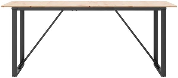 vidaXL Esstisch O-Gestell 180x90x75 cm Massivholz Kiefer und Stahl 3282678 Bild 4
