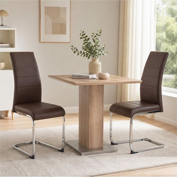 HTI-Line Freischwinger Schwingstuhl SallyC PU 2er (Set, 2 St), Freischwinger Esszimmerstuhl Kunstleder