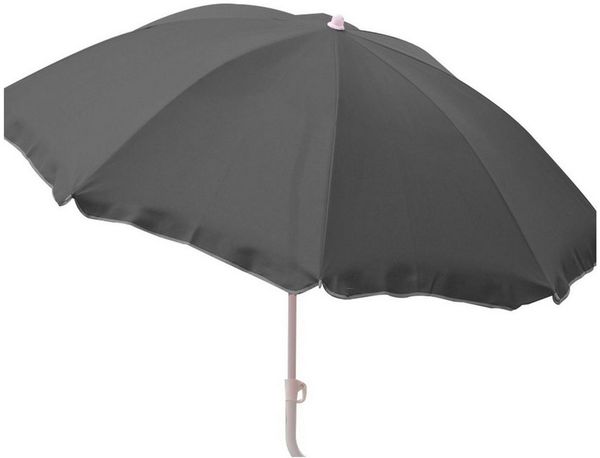 Marabellas Shop Sonnenschirm Strandschirm knickbar ca. 160 cm aus Polyester mit UV-Schutz und Mast, höhenverstellbar