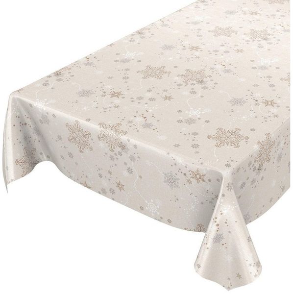 ANRO Tischdecke Wachstuchtischdecke abwaschbar auch für Garten (Einzelstück 1-tlg), Geprägt 140x100cm wasserabweisend