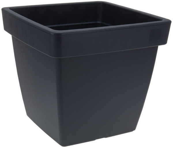 Spetebo Blumentopf Pflanzkübel - ECKIG - 40x40 cm - anthrazit (Stück, 1 St, Pflanztopf), Garten Blumenkübel aus Kunststoff