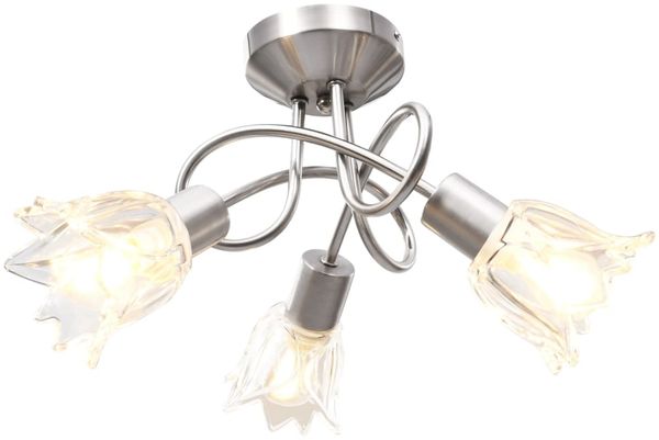 vidaXL Deckenleuchte Glas-Lampenschirme für 3 E14 Glühlampen 289227