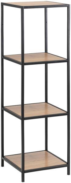 Regal >Carney< in Wildeiche aus Metall - 37x119,5x35cm (BxHxT)