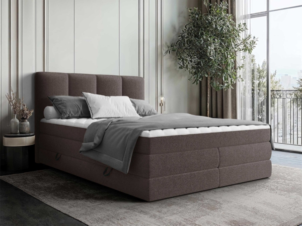 Boxspringbett Pregito (Farbe: Onega 03, Größe: 140 x 200)