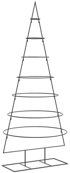 vidaXL Metall-Weihnachtsbaum für Dekorationen Schwarz 180 cm 4018949