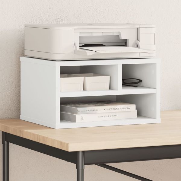 vidaXL Druckerständer Weiß 40x32x22,5 cm Holzwerkstoff 840597