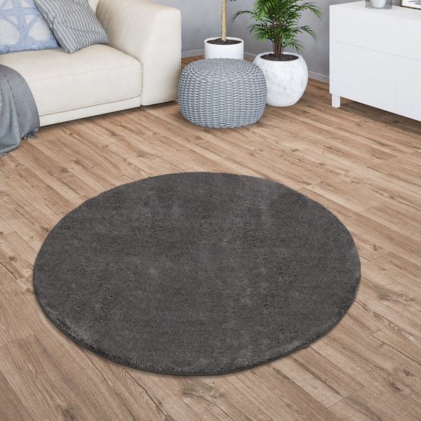 TT Home Teppich Diele, Esszimmer, Flur, Schlafzimmer, Wohnzimmer, Rechteckig, Höhe: 14 mm, Wohnzimmer Kurzflor Einfarbig Modernes Design Waschbar